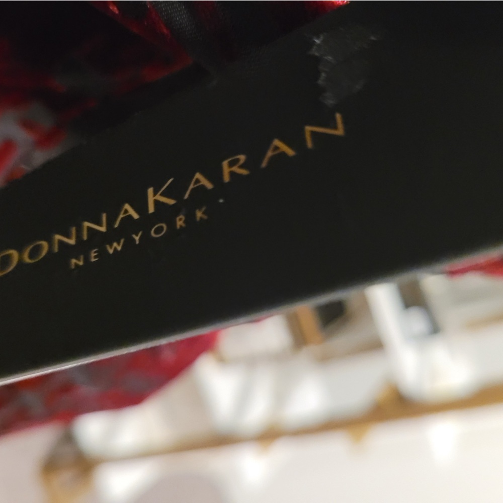 Donna Karan Social Occasion Burnout Velvet Halter neck maxi dress NWT Size 8 - Picture 11 of 14